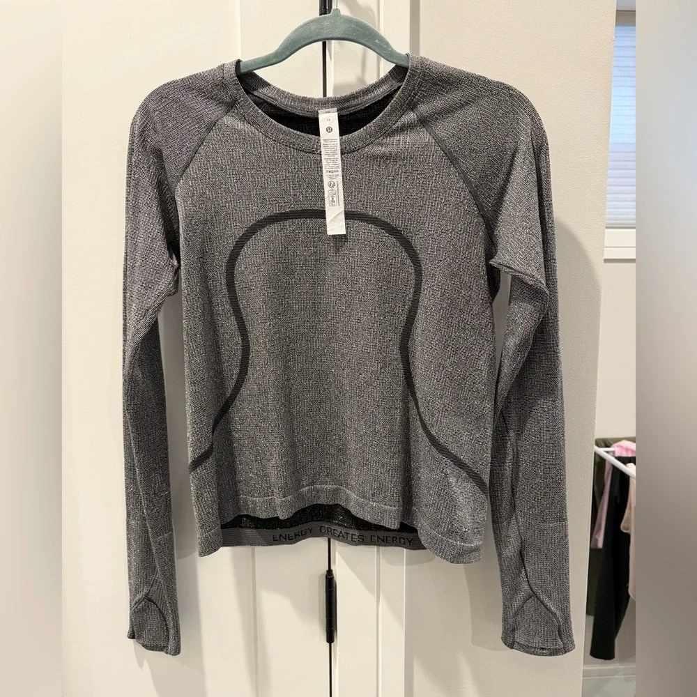 Lululemon Swiftly Tech Long-Sleeve Shirt 2.0 *Waist Length Size 10 - Picture 3 of 7